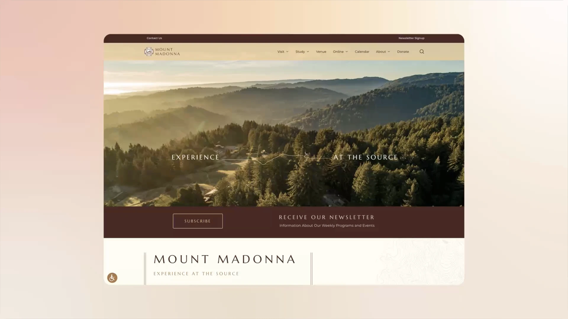 Angeles Moreno Design - Mount Madonna Website