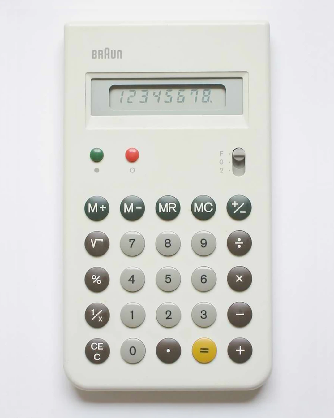 Braun ET66 calculator designed by Dieter Rams and Dietrich Lubs, 1987